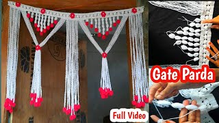 Gate parda design door hanging handmade home decorationgate pardagate parda ka designgate lari [upl. by Fotina]