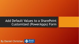 Default Values of a SharePoint Customize Form [upl. by Nea114]