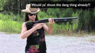 Girls shooting Guns Mossberg Pump 12 Gauge [upl. by Teddy578]