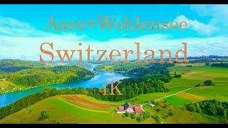 Drone Views of Switzerlands Aare River Wonderland 4K [upl. by Darryn]