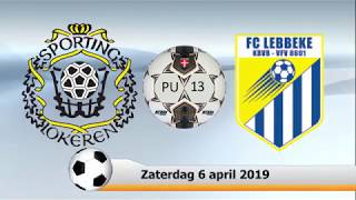 PU13  Sporting Lokeren  FC Lebbeke [upl. by Yendirb]