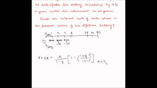 Present value of a growing annuity  Example 1 [upl. by Elockin]