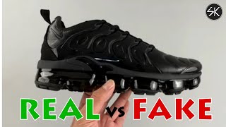 VAPORMAX PLUS Triple Black REAL VS FAKE [upl. by Yelbmik157]