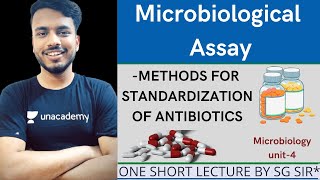 principle and method of different microbiological assay  method of standardization of antibiotics [upl. by Oterol]