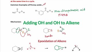 Alkene Epoxidation and anti dihydroxylation Reaction Mechanism Peroxy acid In 3 minutes [upl. by Nicram843]