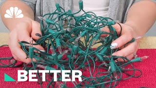 Try These Tricks For Storing Christmas Lights TangleFree  Better  NBC News [upl. by Favian]