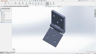 Solidworks Tutorial  Make a Basic Hinge [upl. by Eimaj]