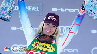 Shiffrin dominates Courchevel giant slalom for 72nd World Cup title  NBC Sports [upl. by Brott112]