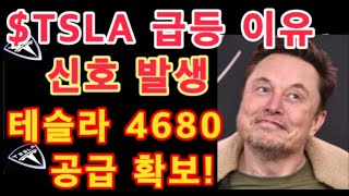 TSLA 급등 이유 신호 발생  테슬라 4680 공급 확보  테슬라 투자  Tesla 주가 [upl. by Joana]