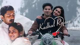 Seetha ramam❣️whatsapp status tamil  kadhal rojave remix [upl. by Enerehs]