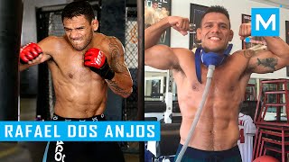 Rafael Dos Anjos Conditioning Workouts amp Pad Work  Muscle Madness [upl. by Eanehs947]