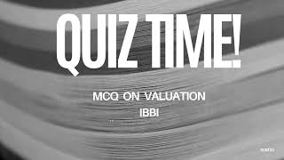 MCQ on valuation IBBI  Registered Valuer  Exam Preparation  Easy tips [upl. by Acinimod]