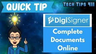 How to Use DigiSigner to Complete Documents Online  Quick Tip [upl. by O'Kelly872]