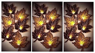 Leaves wall hanging craft ideas  hand craft work at home  craft work  Fashion pixies [upl. by Donelle]