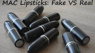 MAC Lipsticks Fake VS Real [upl. by Omsoc]