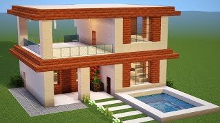 Minecraft Tutorial CASA MODERNA SIMPLES [upl. by Thorstein]