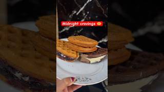 Raat wali craving ka kuch karna padega 🫠🫠 shorts youtubeshorts waffle trending foodvlog [upl. by Ajaj165]