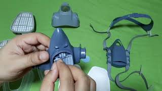 HowTo 7 Part 2  Clean 3M Half Facepiece Respirator with dual cartridges [upl. by Bohs138]