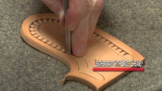 How to Stamp Leather Patterns Leathercraft Tutorial leathercraft [upl. by Enialedam]