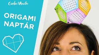 2019es ORIGAMI naptár  letölthető sablonnal [upl. by Ydissak]