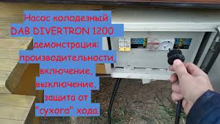 DAB DIVERTRON 1200 M  насос колодезный в работе [upl. by Nalyorf]