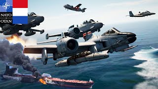 See US A 10 Warthog Squadrons Attack Rebel Ships in the Red Sea [upl. by Thorne]