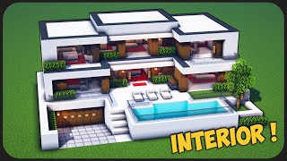 Cara Membuat Interior Rumah Modern Sultan   Minecraft Modern Pt93 [upl. by Welles]