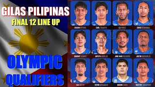 Gilas Pilipinas Final 12 Man Official Line Up for Olympic Qualifying Tournament July 2024 [upl. by Caresse]