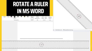 How to Rotate Ruler in MS Word  Move Control Rotate a Ruler in MS Word 365  Draw In MS Word [upl. by Kris]