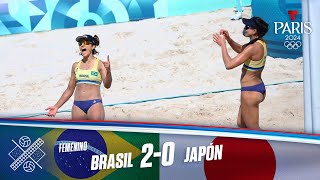 Highlights Voleibol de playa Brasil vs Japón 20  Juegos Olímpicos París 2024  Telemundo Deportes [upl. by Galloway743]