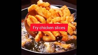 Fry chicken slicestrendingshorts shortvideo ayeshakitchen sip [upl. by Adnik]