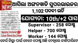 Anganwadi Supervisor Recruitment Apply OnlineOdisha Govt Jobs 2023Odisha Job Updates [upl. by Mansfield469]