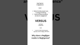 Why does a Negligee reside in Negligence [upl. by Einnok]