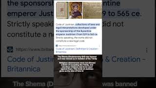 Trinitarians used the Code of Justinian to persecute shorts short [upl. by Nived]