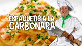 ✅ Espaguetis a la Carbonara receta original 🍝 [upl. by Issim]