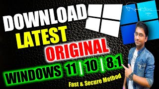 How to Download Windows 11 10 or 81 in 2024  Fast amp Secure Method [upl. by Anivek552]