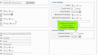 How to change the session lifetime in Joomla  Joomla Tutorials [upl. by Glori]