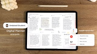 Undated Student Planner iPad Planner 📝  GoodNotes 6 Setup Guide  Apple Reminder Integration [upl. by Clementia]