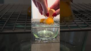 Separating egg yolks and whites hack egg hack kitchenhacks foodhacks [upl. by Sutphin26]