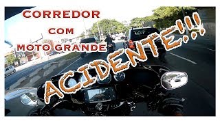 Corredor com moto grande e acidente de harley davidson VROD [upl. by Beilul]