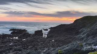 Fistral beach Newquay Cornwall beautiful sunset [upl. by Ordnassela]