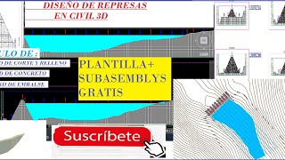 plantilla gratis civil 3d y curso completo de diseño de presas [upl. by Atenik272]