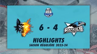 Brûleurs de Loups de Grenoble 64 Rapaces de Gap  Highlights  Synerglace Ligue Magnus 202324 [upl. by Nickolas454]