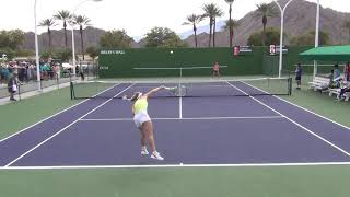 2018 Indian Wells Practice – Wozniacki and Radwanska Part 4 [upl. by Asiak]