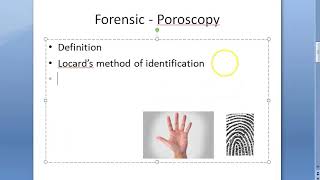 Forensic 041 a Poroscopy Locard Method Pore [upl. by Newcomb]