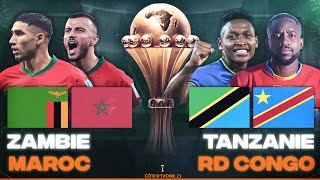 🔴🇿🇲🇲🇦 ZAMBIE  MAROC  🇹🇿🇨🇩 TANZANIE  RD CONGO  🔥DIMA MAGHRIB  3EME JOURNEE CAN 2024  CAN 2023 [upl. by Anayhd157]