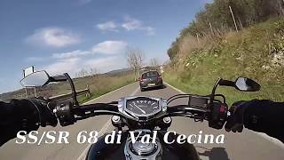 Riding motorbike from Colle di Val dElsa to Volterra  Tuscany Italy  road SR 68 [upl. by Cypro1]