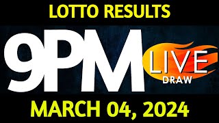 Lotto Result Today 900 pm draw March 04 2024 Monday PCSO LIVE [upl. by Ettena2]