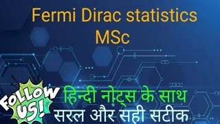 Fermi Dirac statistics MSc [upl. by Leuamme]