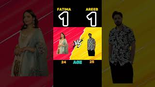 Fatima faisal 🆚 Areeb perveiz 😜😨shorts [upl. by Keily]